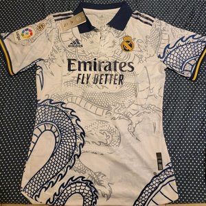 Real Madrid white&blue dragon edition Jersey